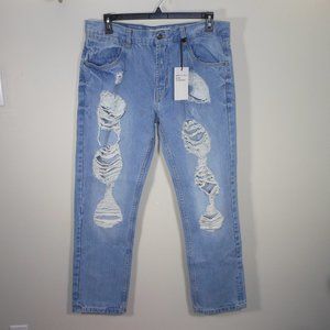 A pair of new PD & C men's distressed jeans
